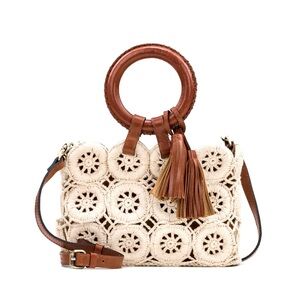 Patricia Nash Vobbia Woven Crochet Tote Purse Handbag